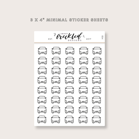 Minimalistic Mini Car Stickers