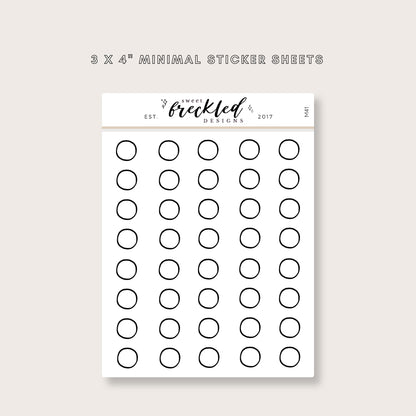 Minimalistic Mini Circle Stickers (3 Colors Available)