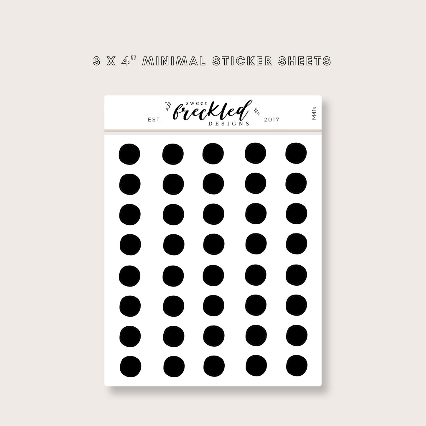 Minimalistic Mini Circle Stickers (3 Colors Available)