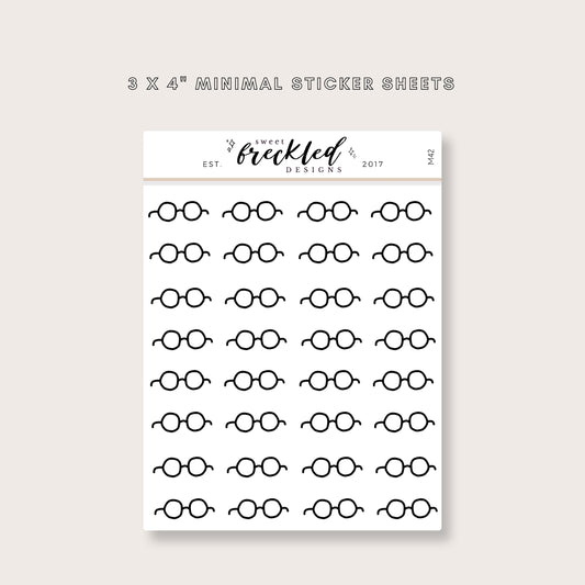 Minimalistic Mini Glasses Stickers