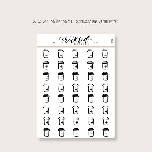 Minimalistic Mini Pill Bottle Stickers