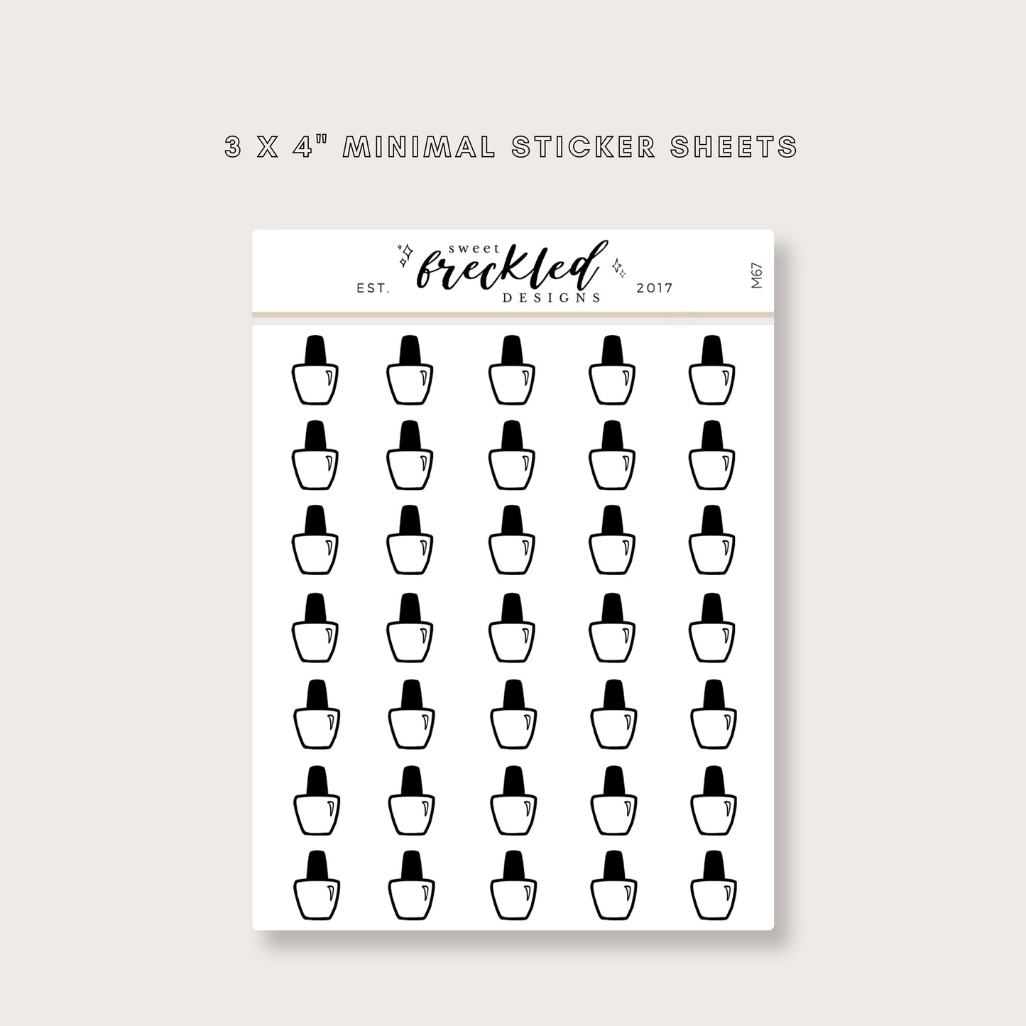 Minimalistic Mini Nail Polish Stickers