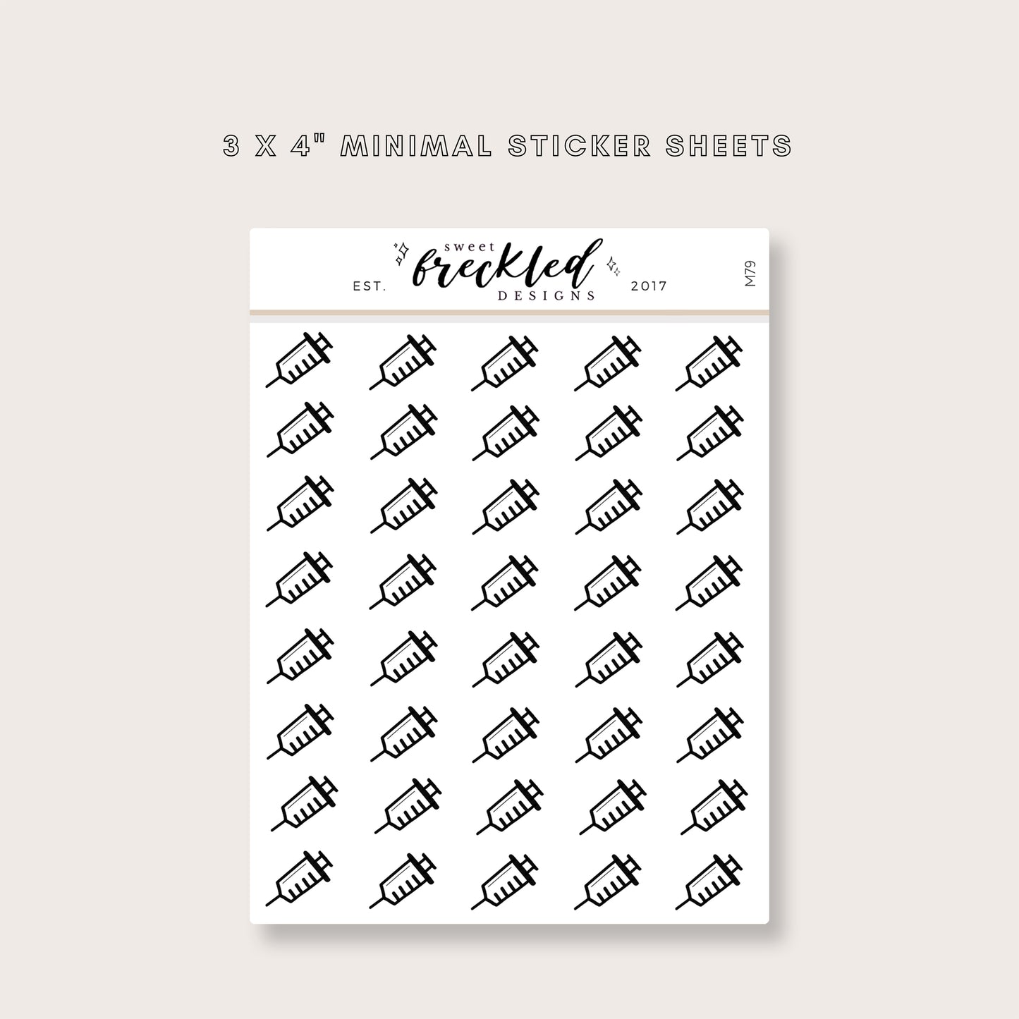 Minimalistic Mini Needle Stickers