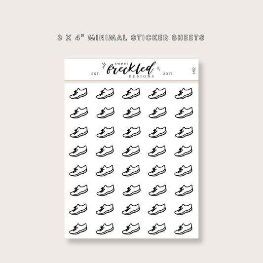 Minimalistic Mini Running Shoes Cardio Stickers