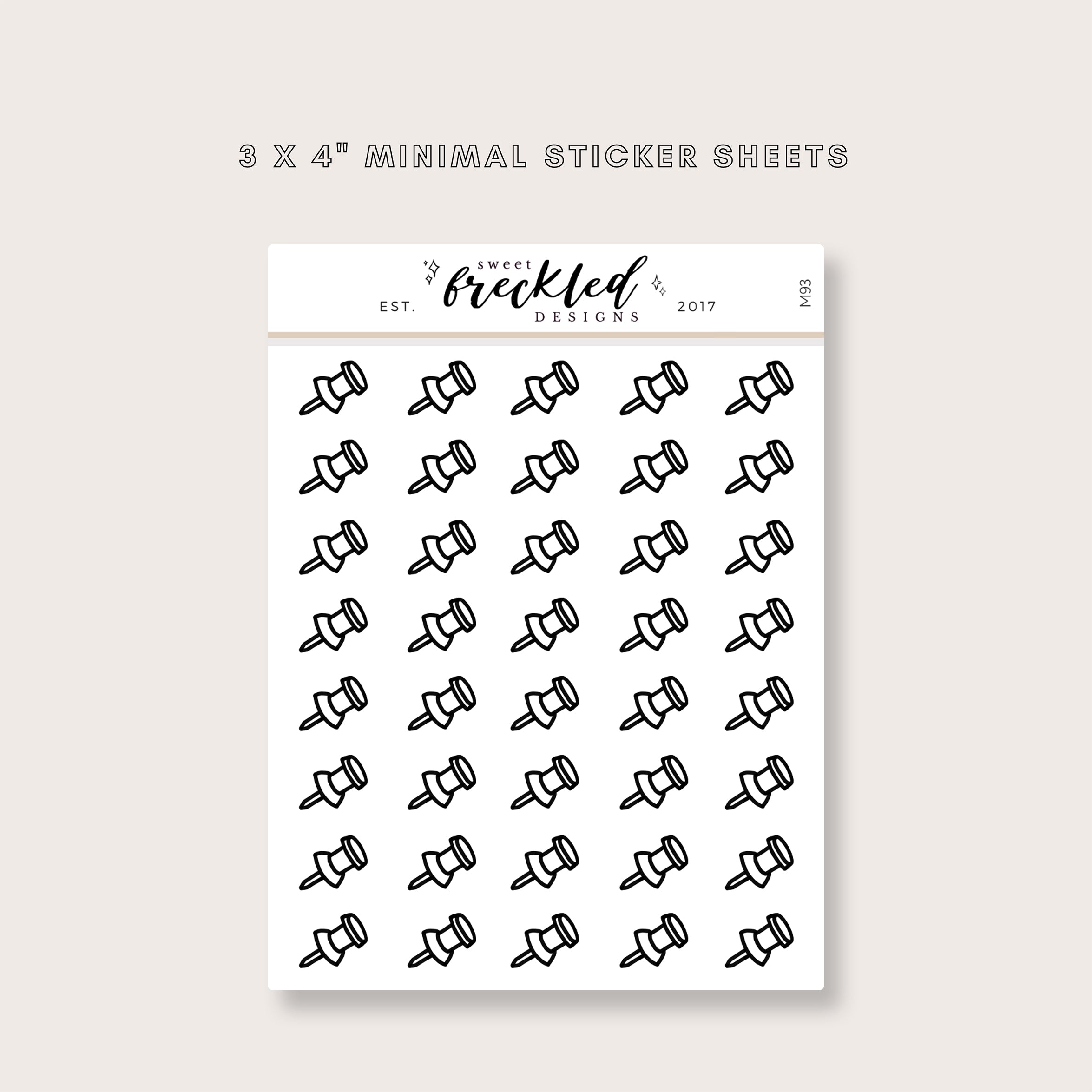 Thumback Mini Minimalistic Mini Thumbtack Push Pin Stickers – Soft Paper Studio