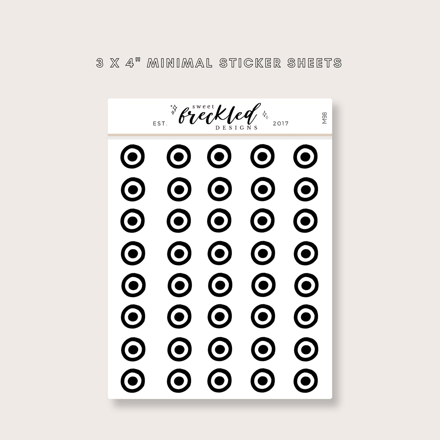 Minimalistic Mini Target Stickers