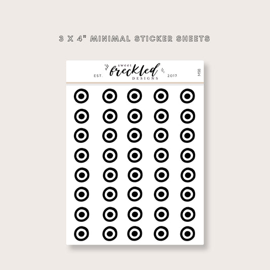 Minimalistic Mini Target Stickers