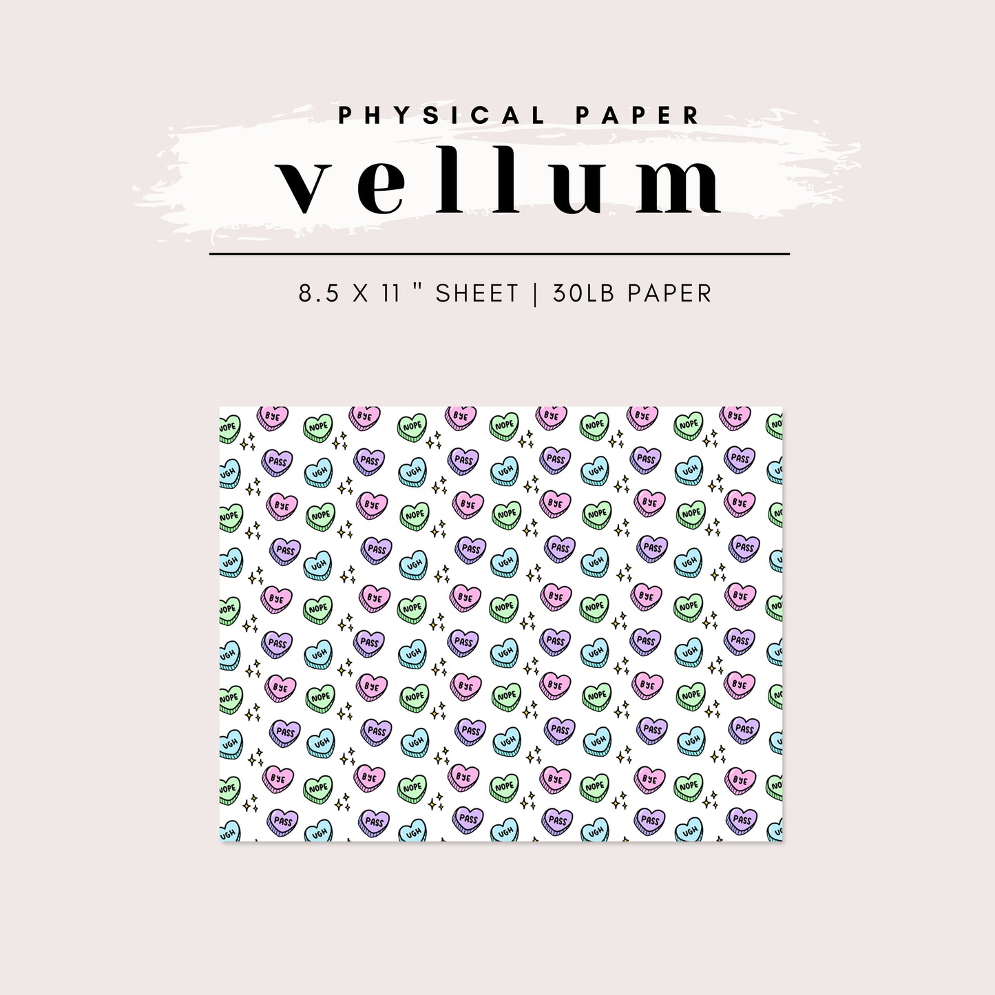 Vellum - Candy Hearts