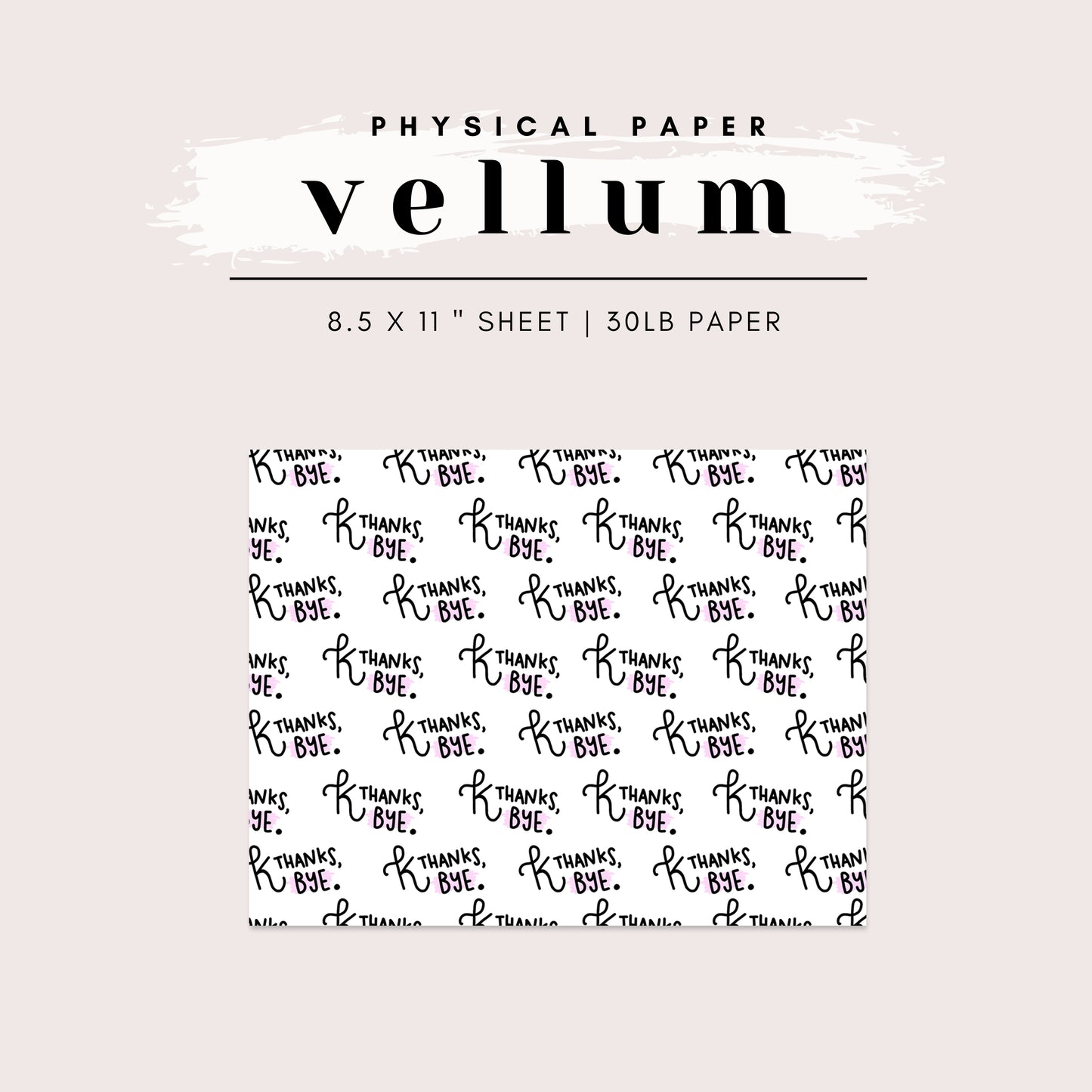 Vellum - K Thanks, Bye