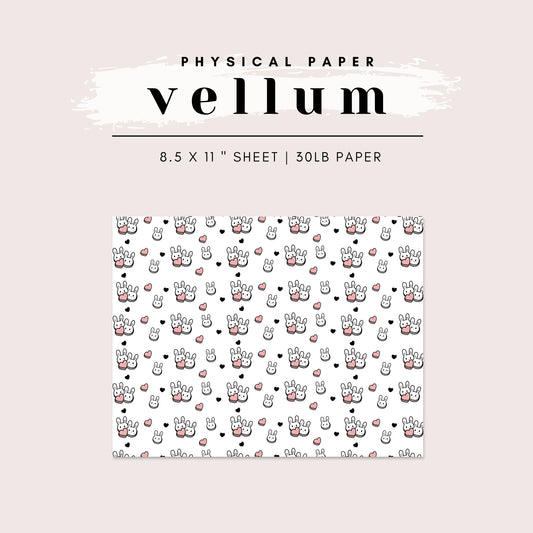 Digital Paper - Latte the Bunny Macaron Hearts